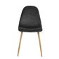 Dining Chairs Velvet Upholstered Metal Legs Charlton