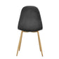Dining Chairs Velvet Upholstered Metal Legs Charlton