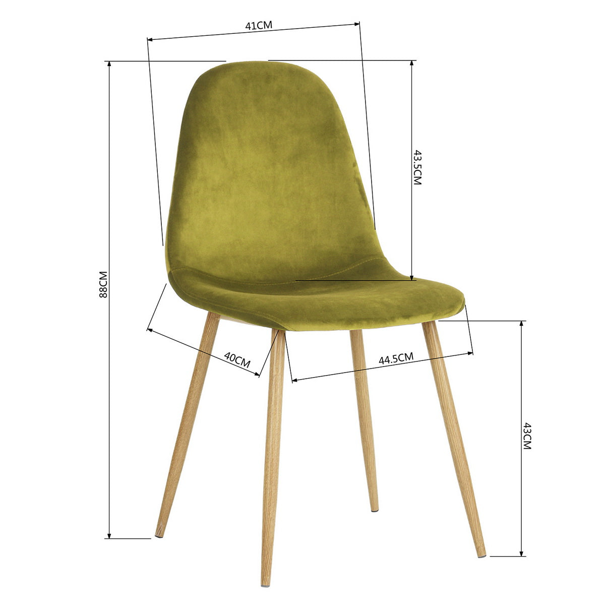 Dining Chairs Velvet Upholstered Metal Legs Charlton