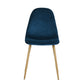 Dining Chairs Velvet Upholstered Metal Legs Charlton