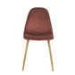 Dining Chairs Velvet Upholstered Metal Legs Charlton