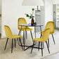 Dining Chairs Velvet Upholstered Metal Legs Charlton