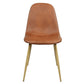 Dining Chairs PU Upholstered Metal Legs Charlton