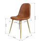 Dining Chairs PU Upholstered Metal Legs Charlton