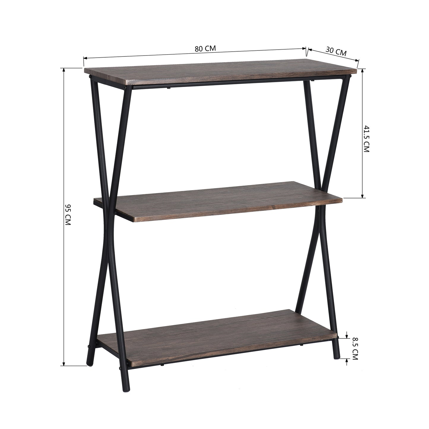 Bookcase 3 Shelves Bookshelf Storage Organizer Chopstix