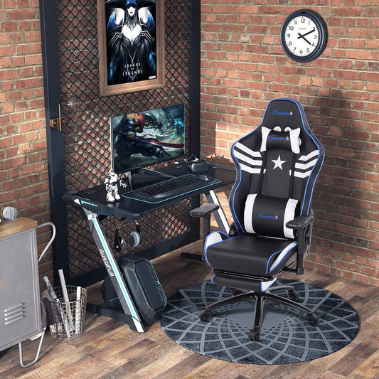 Gaming Chair Racing Office Chair Recliner Swivel Rocker with Headrest and Lumbar Pillow Cicily