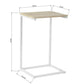 Sofa Side Table Narrow C Shaped for Bed Couch Cinders