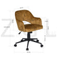 Fabric Upholstered Swivel Ergonomic Home Office Chair Clarkson