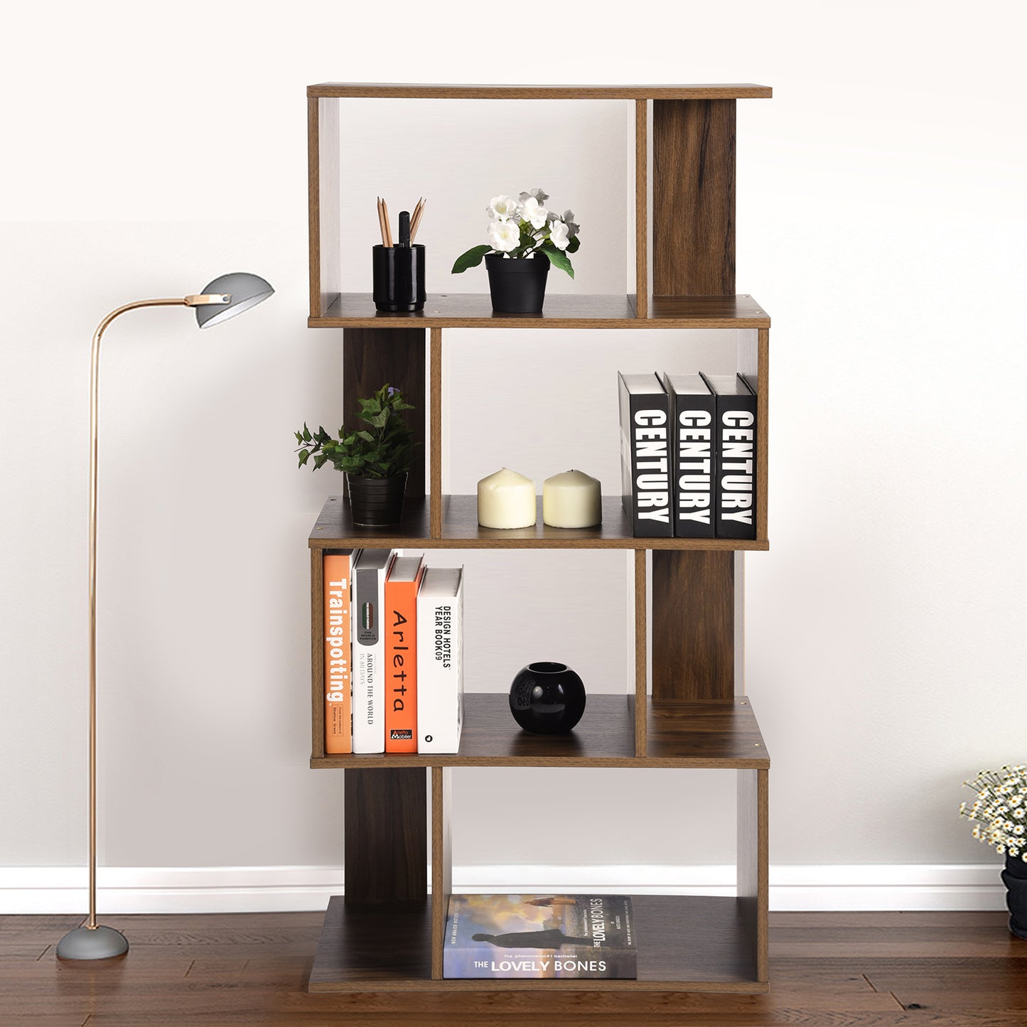 Bookcase 4 Shelves Bookshelf Storage Organizer Concord