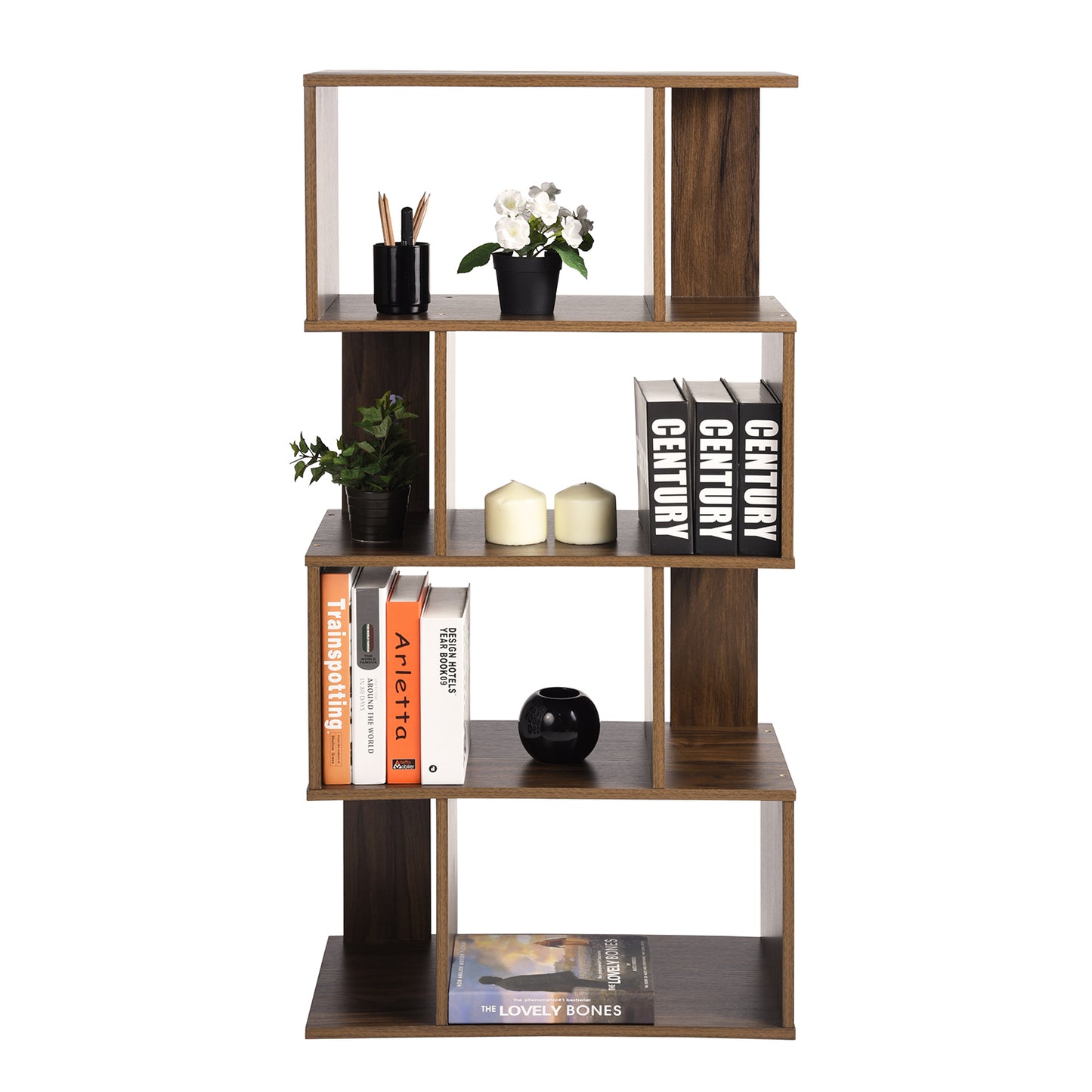 Bookcase 4 Shelves Bookshelf Storage Organizer Concord
