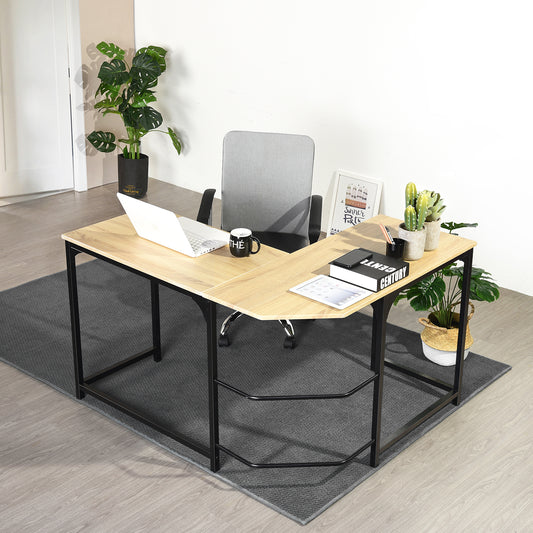 L-Shaped Computer Office Desk Writing Workstation Corwith