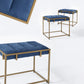 Ottoman Vanity Stool Footrest Stool Fabric Seat Cowan