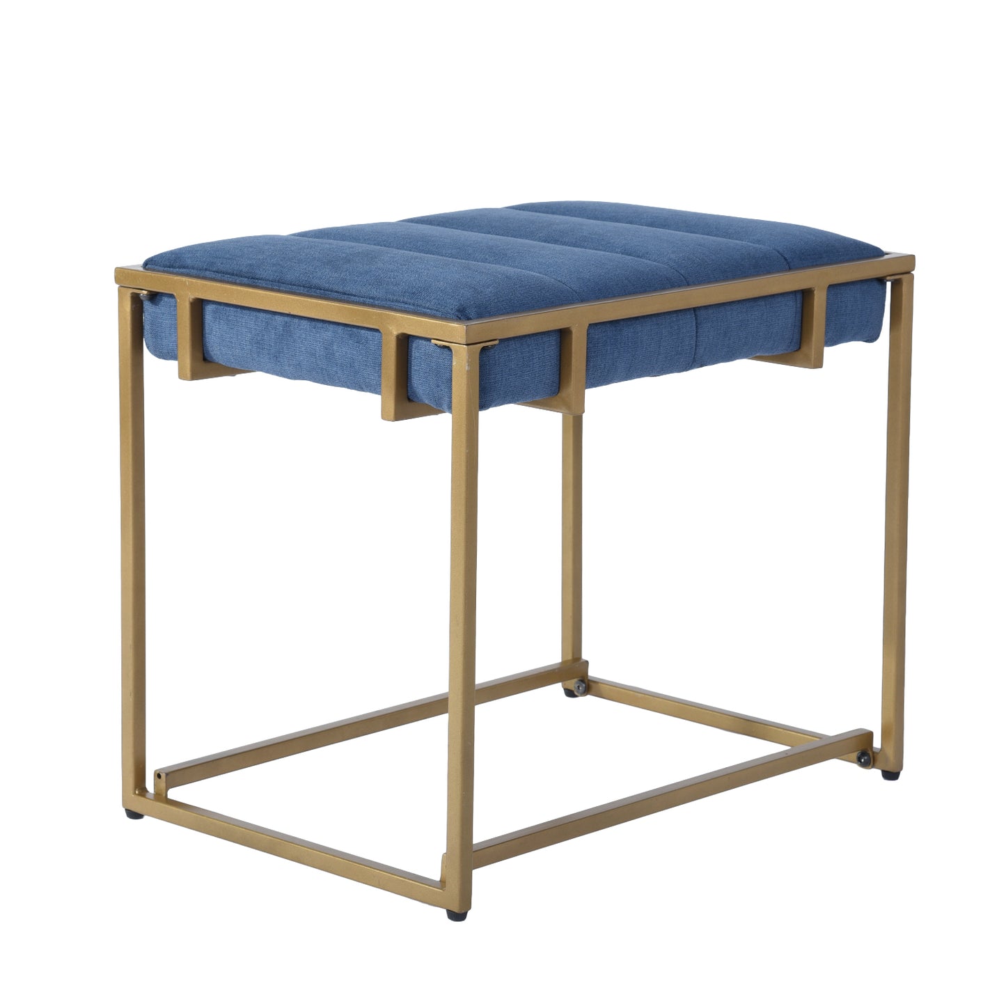 Ottoman Vanity Stool Footrest Stool Fabric Seat Cowan