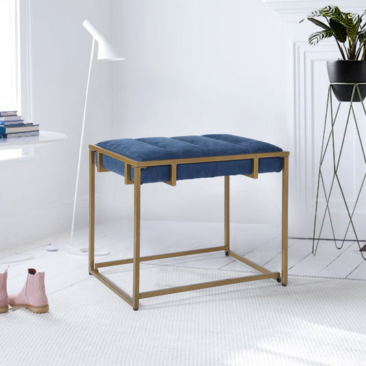 Ottoman Vanity Stool Footrest Stool Fabric Seat Cowan