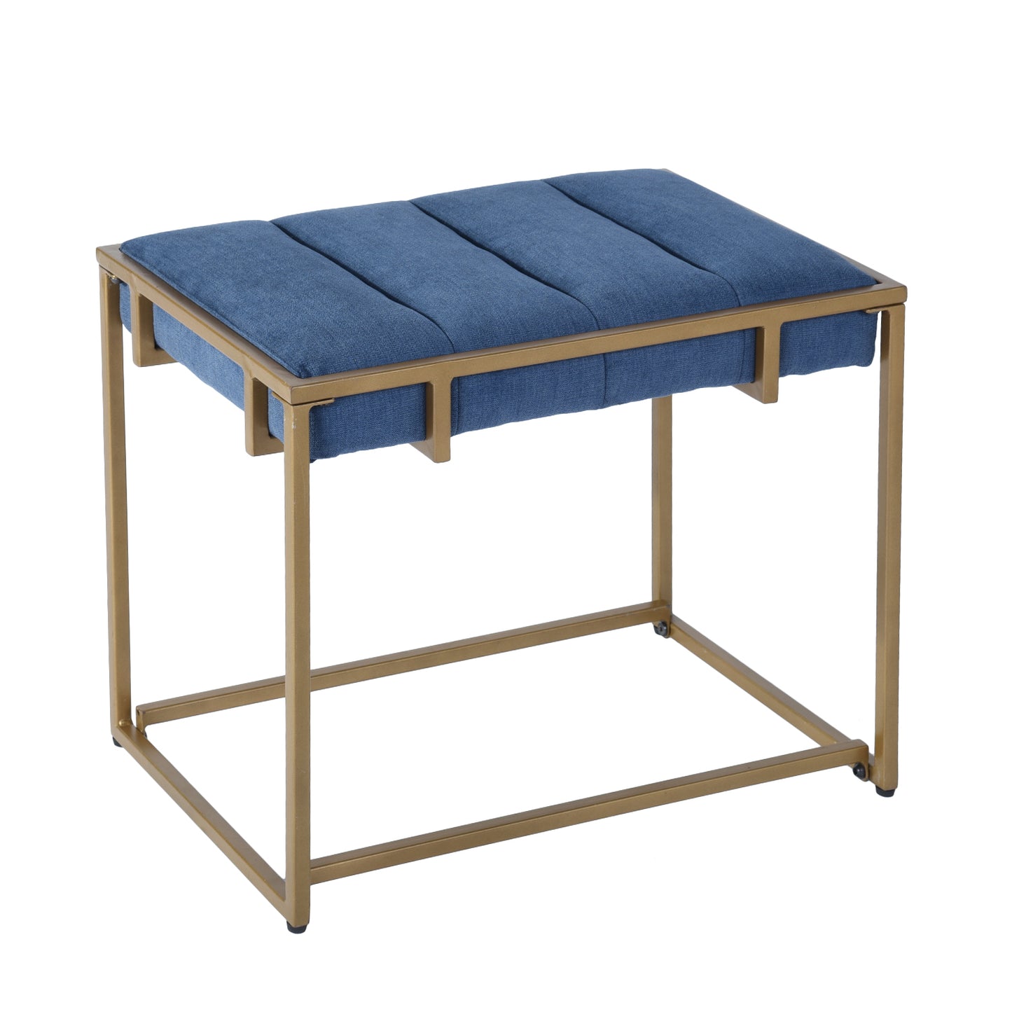 Ottoman Vanity Stool Footrest Stool Fabric Seat Cowan