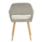 Dining Chairs Fabric Upholstered Metal Legs Armrest Cromwell