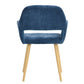 Dining Chairs Fabric Upholstered Metal Legs Armrest Cromwell