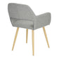 Dining Chairs Fabric Upholstered Metal Legs Armrest Cromwell