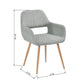 Dining Chairs Fabric Upholstered Metal Legs Armrest Cromwell