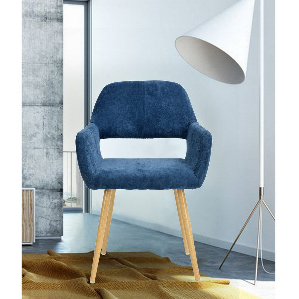 Dining Chairs Fabric Upholstered Metal Legs Armrest Cromwell