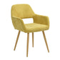Dining Chairs Fabric Upholstered Metal Legs Armrest Cromwell