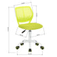 Home Study Chair Modern Home Office Desk Chair Mesh Upholstery Carnation