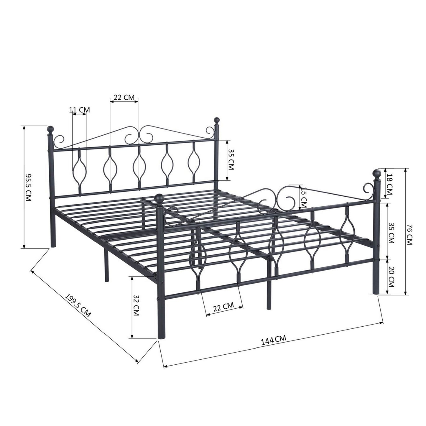 Double Bed Metal Bed Frame Metal Bed Frame Dandy