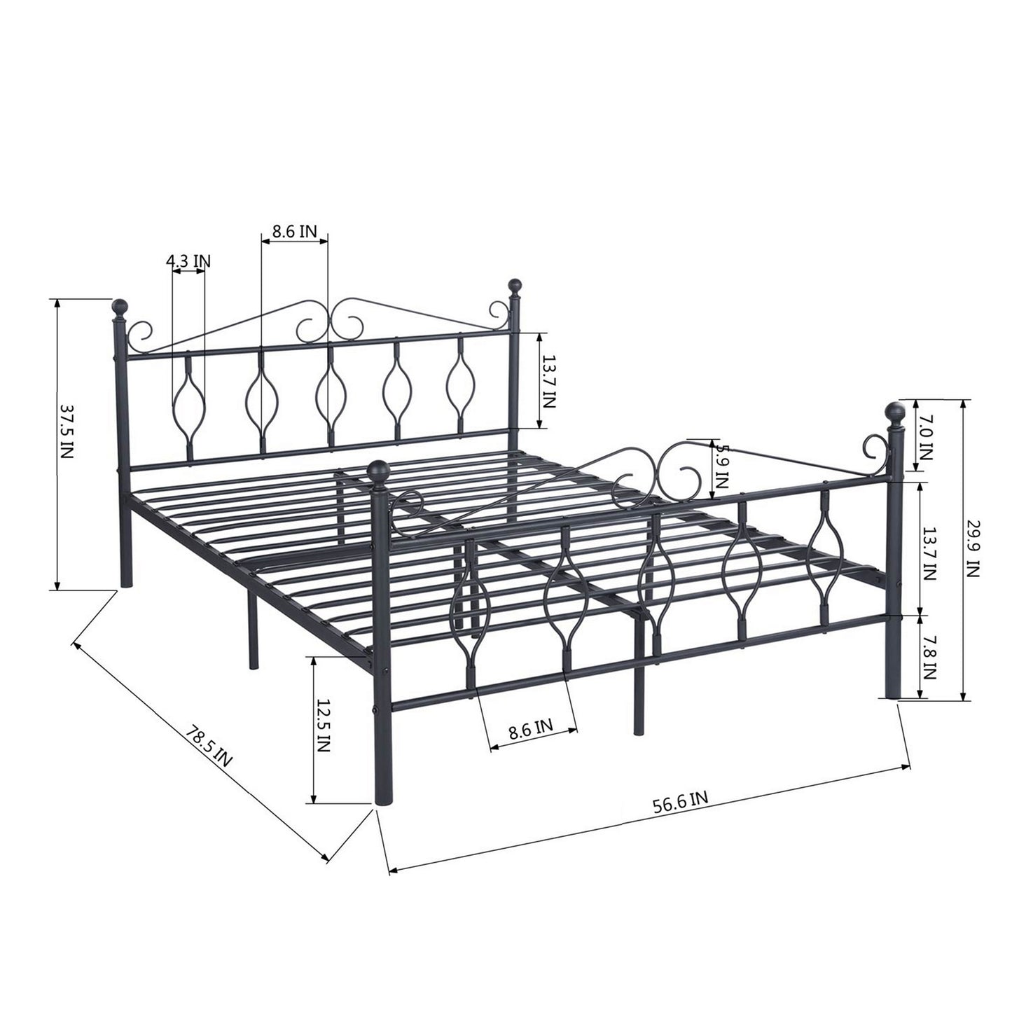 Double Bed Metal Bed Frame Metal Bed Frame Dandy