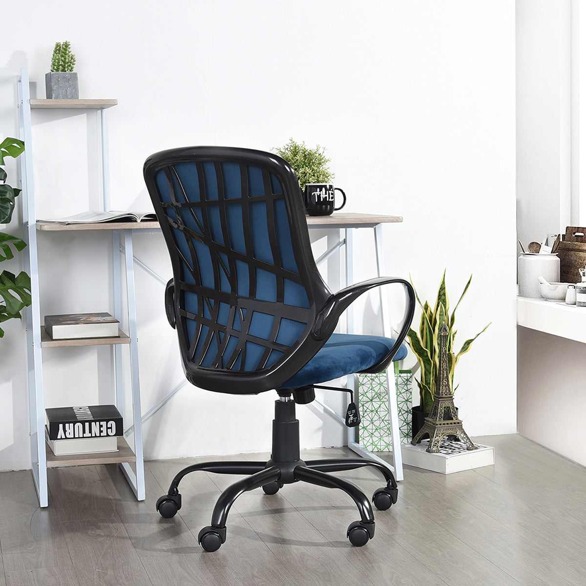 Ergonomic Office Chair Modern Home Office Desk Chair Velvet Upholstery Desert