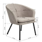 Accent Chair Fabric Upholstered Metal Legs Armrest Dining Chair Dixier