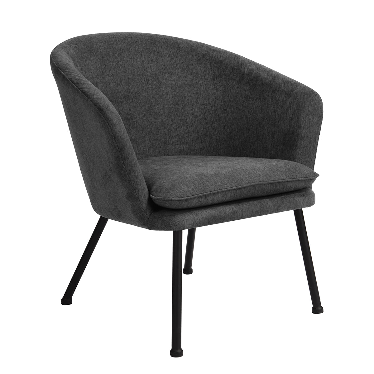Accent Chair Fabric Upholstered Metal Legs Armrest Dining Chair Dixier
