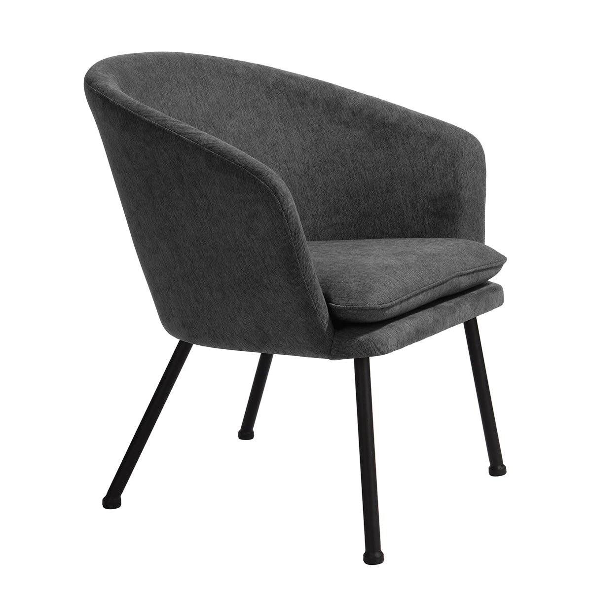 Accent Chair Fabric Upholstered Metal Legs Armrest Dining Chair Dixier
