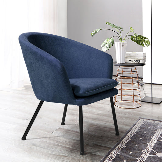 Accent Chair Fabric Upholstered Metal Legs Armrest Dining Chair Dixier