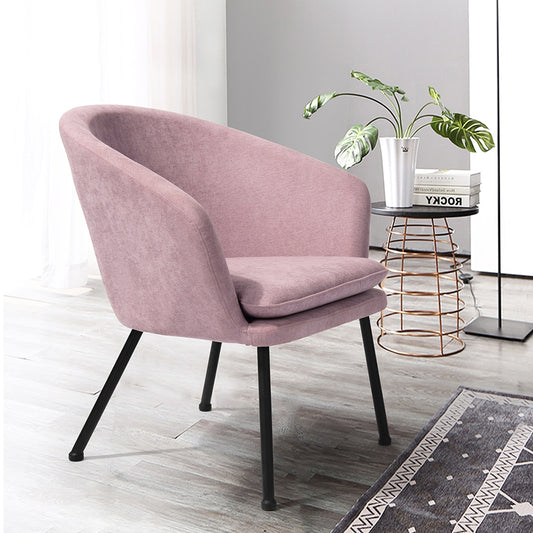 Accent Chair Fabric Upholstered Metal Legs Armrest Dining Chair Dixier