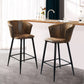 Barstools Suede Upholstered Bar Stools Doncic
