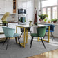 Dining Chairs Velvet Upholstered Metal Legs Doncic