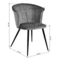 Dining Chairs Velvet Upholstered Metal Legs Doncic