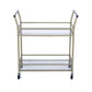 Rolling Glass Kitchen Trolley Serving Cart Don
