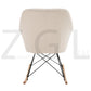 Rocking Accent Chair Fabric Velvet Wooden Legs Armrest Dottie