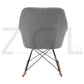 Rocking Accent Chair Fabric Velvet Wooden Legs Armrest Dottie