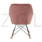 Rocking Accent Chair Fabric Velvet Wooden Legs Armrest Dottie