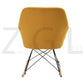 Rocking Accent Chair Fabric Velvet Wooden Legs Armrest Dottie