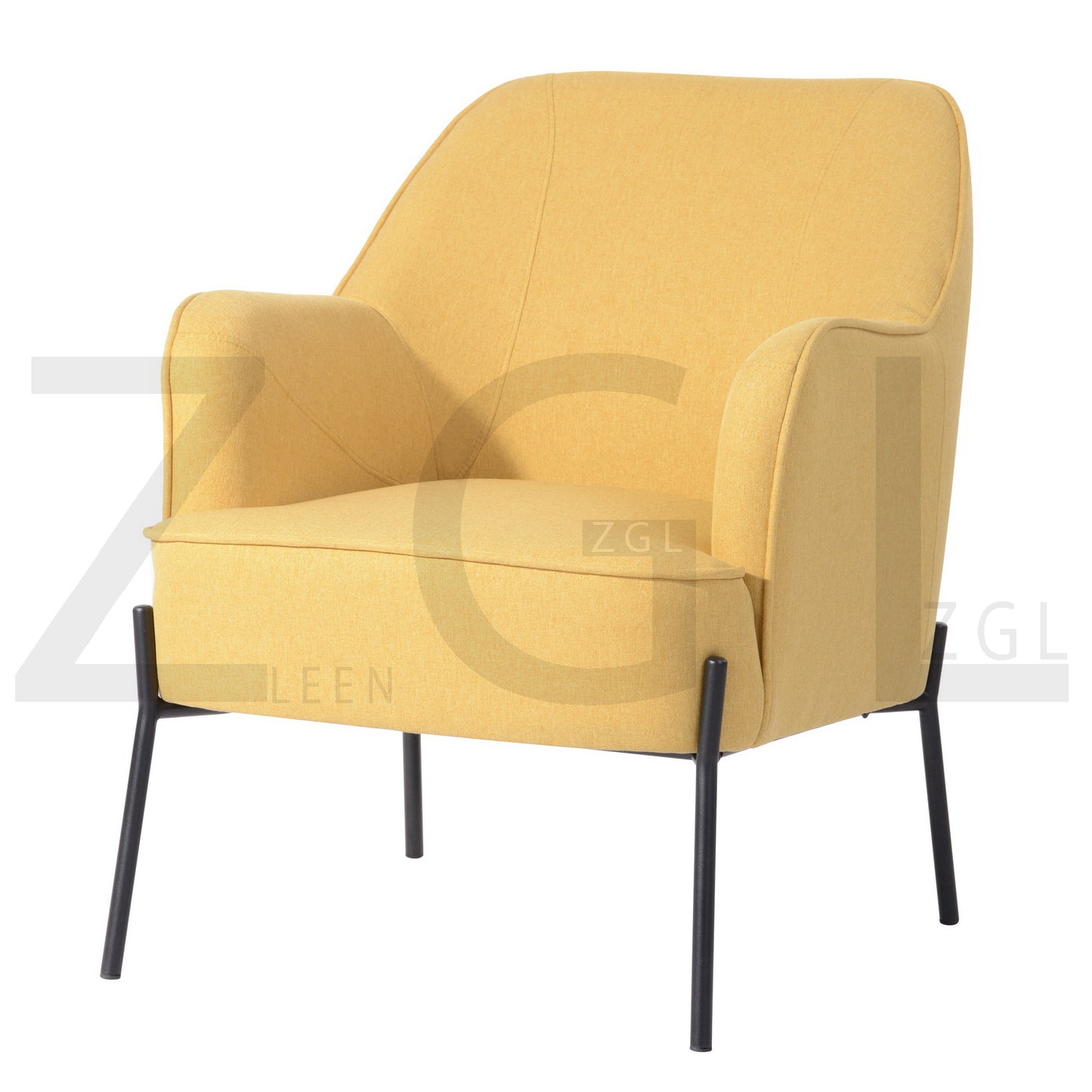 Fabric Accent Chair with Armrest Mid Century Living Room Chairs Dugan