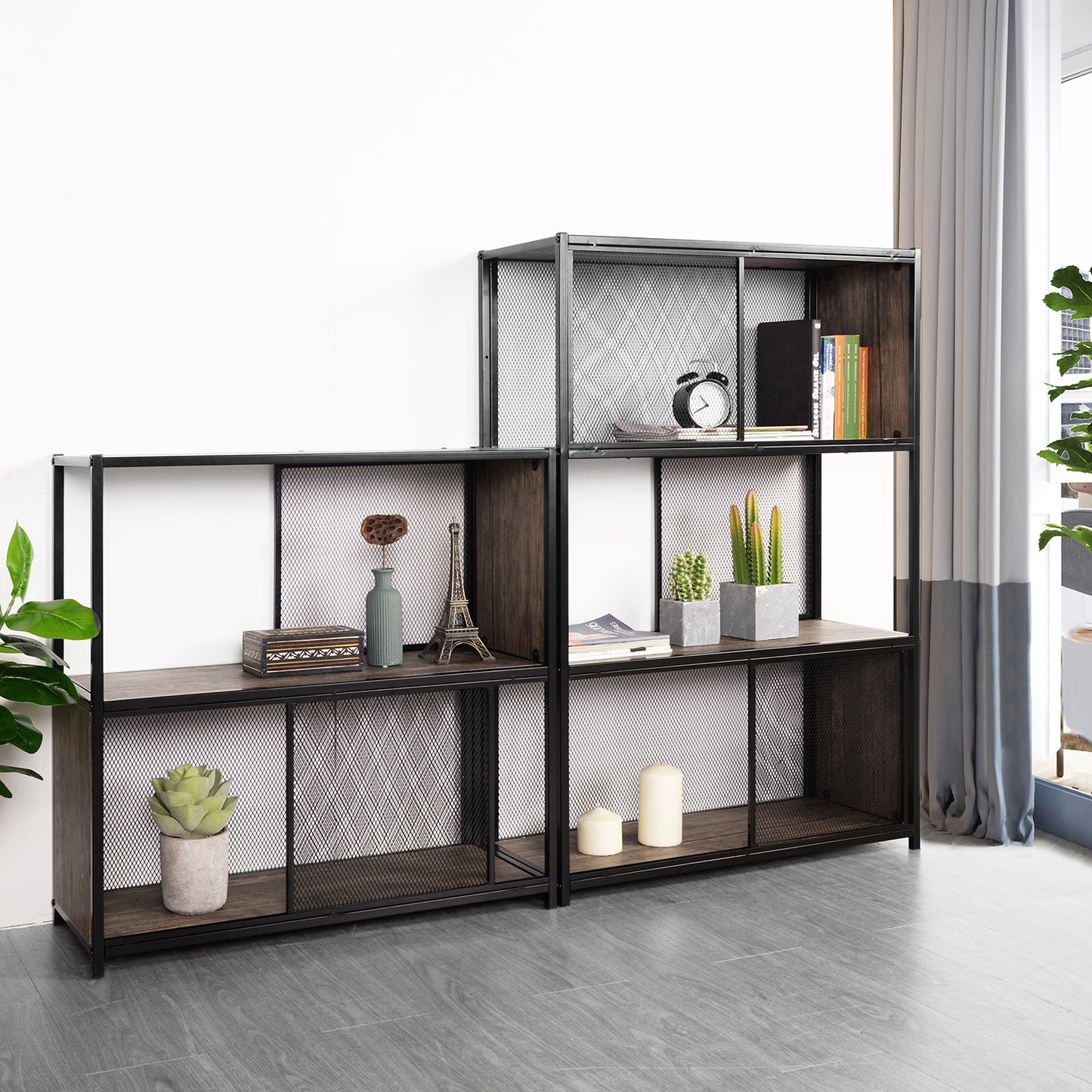 Bookcase 3 Shelves Bookshelf Storage Organizer Emely
