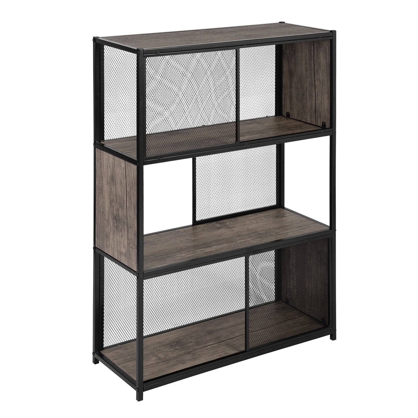 Bookcase 3 Shelves Bookshelf Storage Organizer Emely