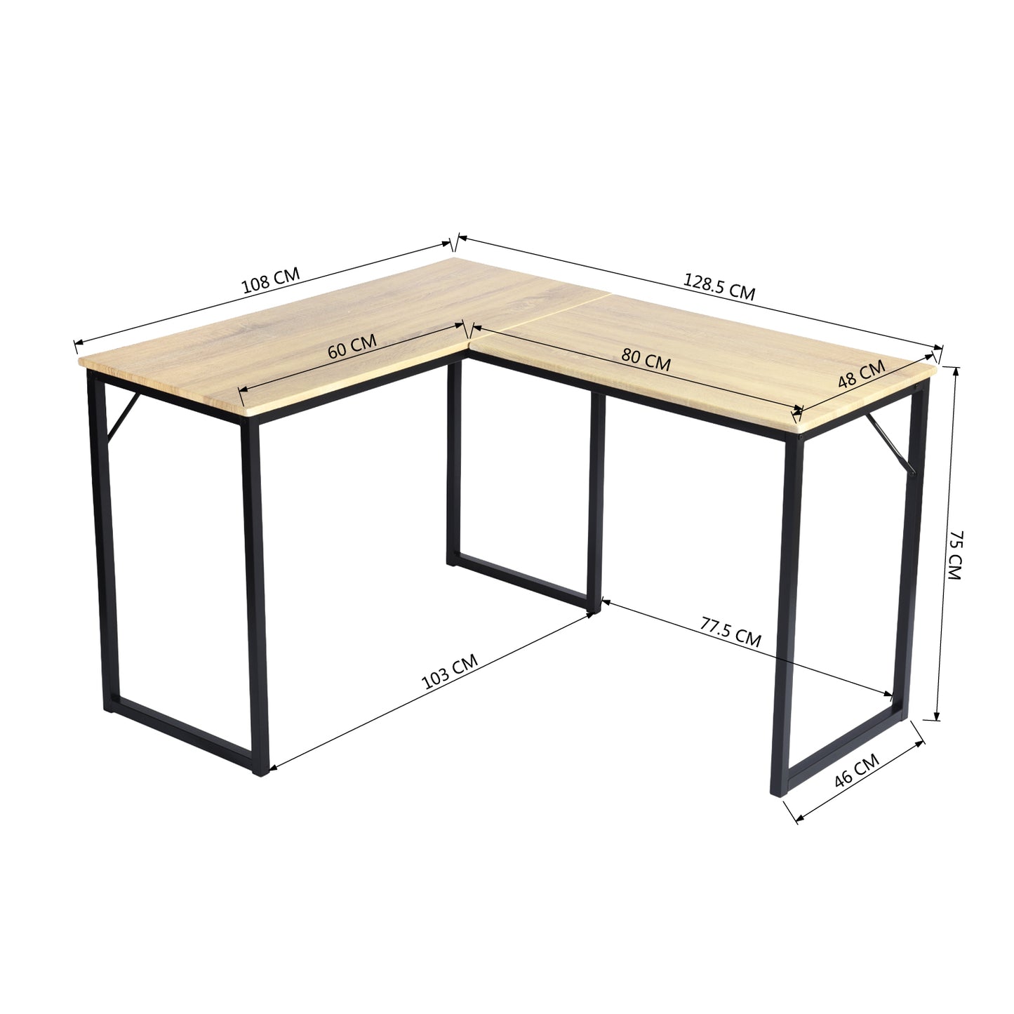 L-Shaped Computer Office Desk Enable