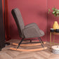 Rocking Accent Chair Fabric Velvet Wooden Legs Armrest Epping