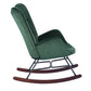 Rocking Accent Chair Fabric Velvet Wooden Legs Armrest Epping