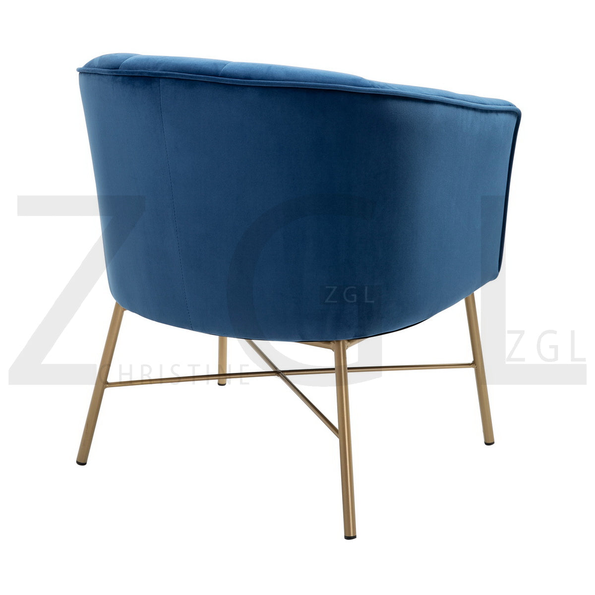 Modern Tufted Accent Chair Golden Legs Barrel Chair Falette