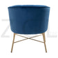 Modern Tufted Accent Chair Golden Legs Barrel Chair Falette